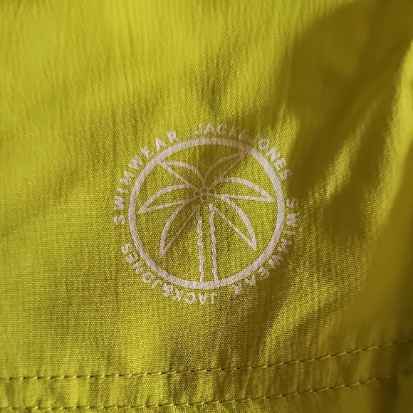 Jack & Jones Men's Bright Yellow Athletic Shorts - Picture 3 of 4